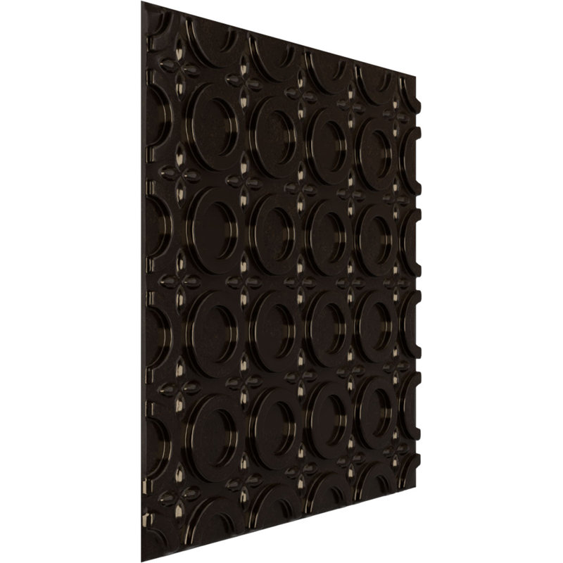 Panneau mural décoratif 3D EnduraWall abstrait l 19 5/8 po x H 19 5/8 po, brume métallique rustique universelle (couvre 2,67 pieds carrés)