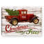 Mini camion rouge avec toile de fond rouge 8x6