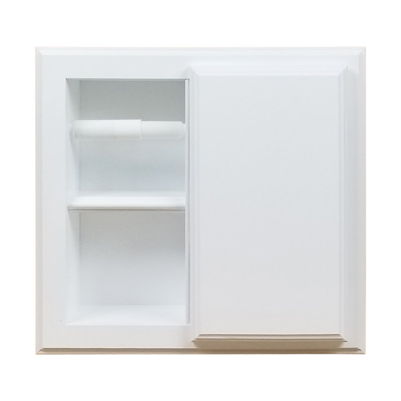 Porte-papier hygiénique encastré Hansford, Blanc