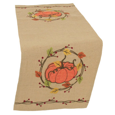 Pumpkin Wreath Table Runner