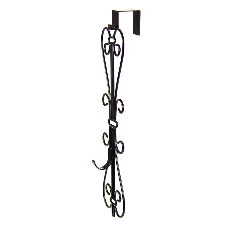 Cintre de couronne réglable pour porte - élégant, Noir