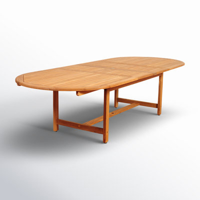 Pascoe Extendable Oval Teak Outdoor Dining Table
