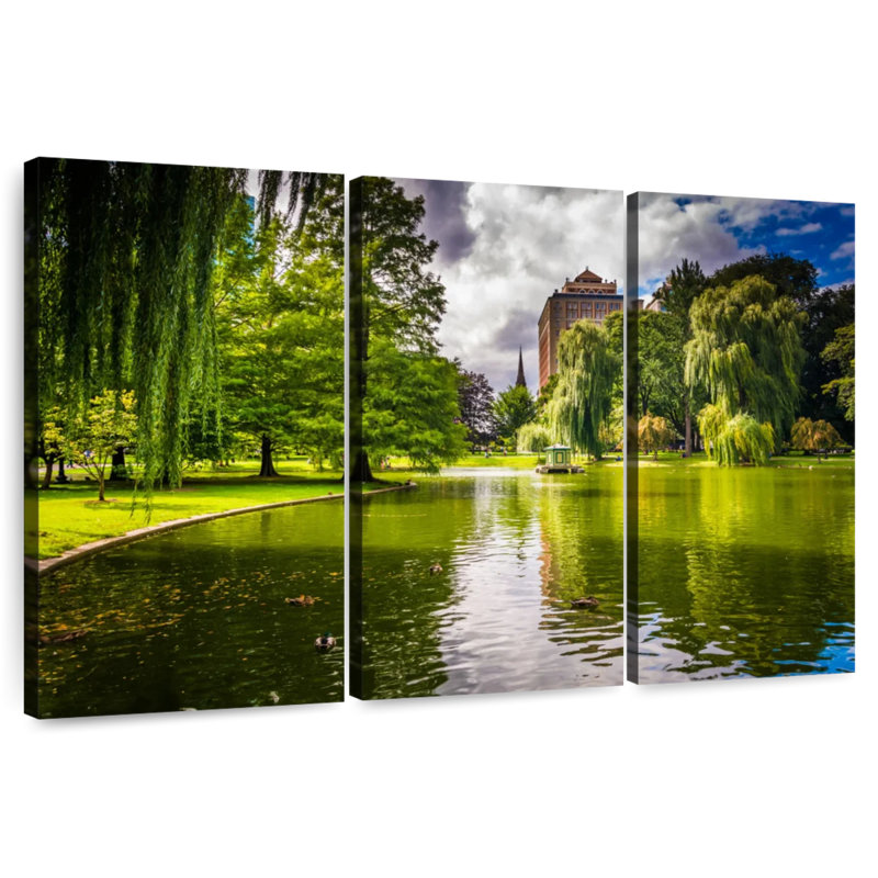 Harnek Weeping Willows By Pond, 42" H x 65" W