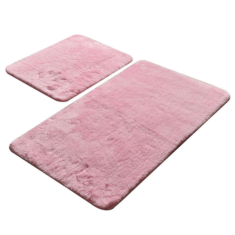 Assonet 2 Piece Bath Rug Set, Pink
