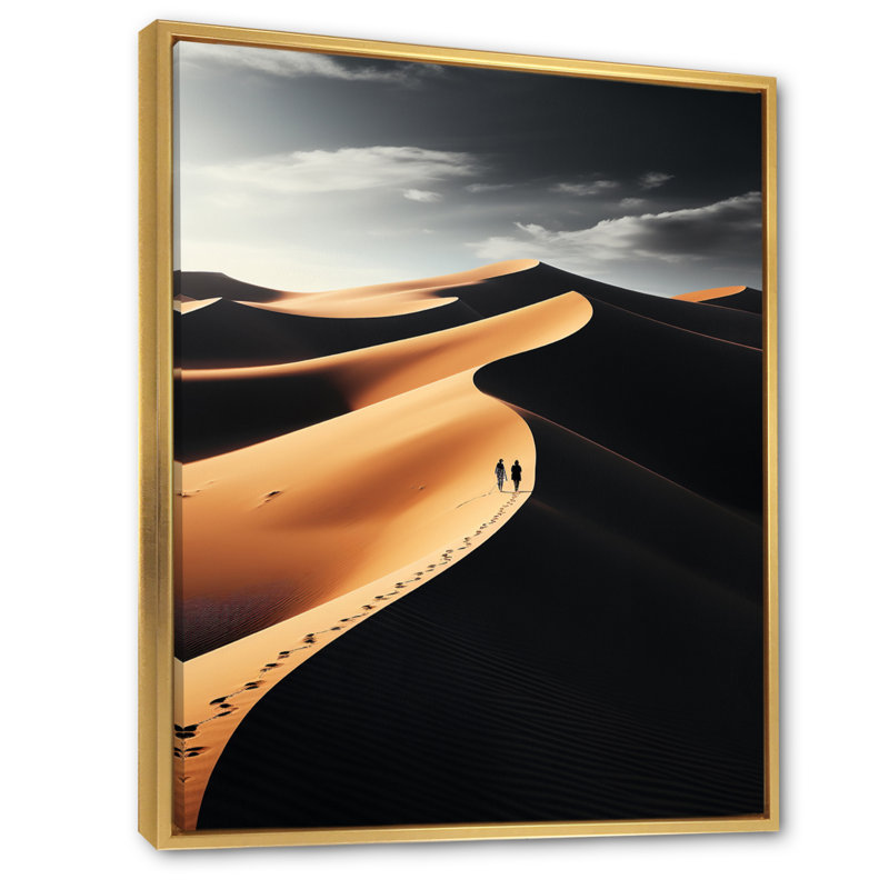 Égypte, paysage de sable silencieux I - reproduction, H 40 po x l 30 po x P 1,5 po, Cadre flottant doré