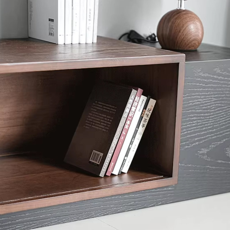Retro colour-matching design simple TV cabinet, 15.74"H x 70.86"L x 15.74"W