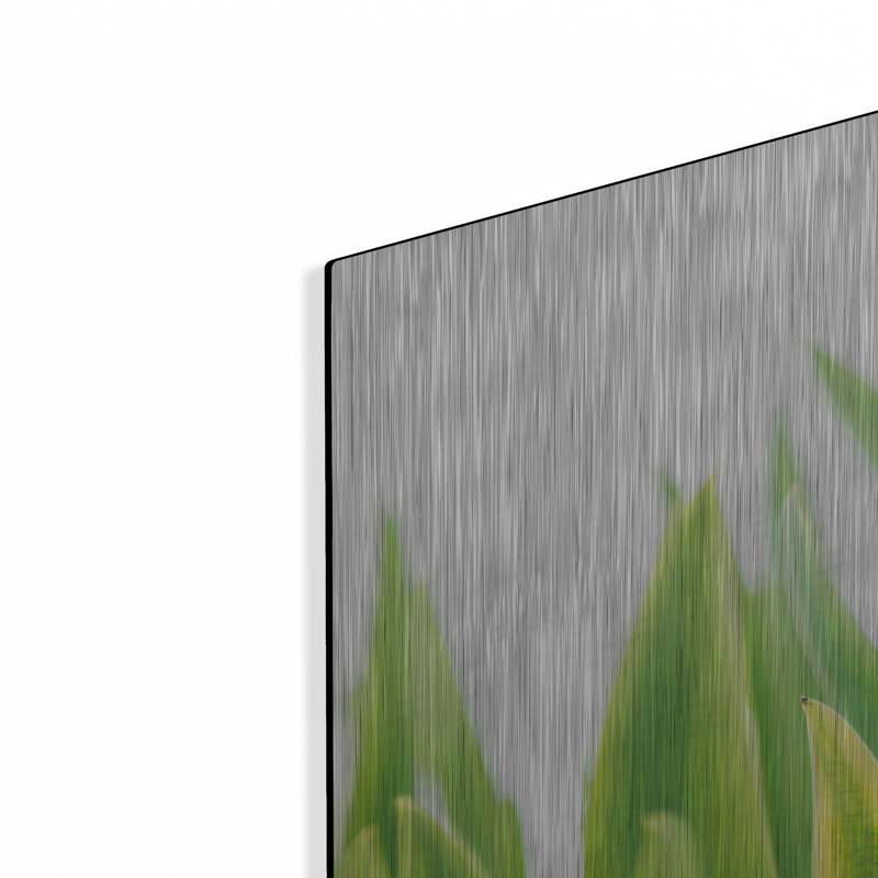 Ebern Designs «Blades of Green 2» par Sonja Quintero, art mural en métal, H 36 po x l 24 po