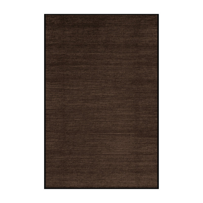 Tapis noir uni lavable à la machine, Rectangulaire 3 pi x 5 pi