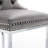 26 Inch Counter Height Bar Stools, Modern Velvet Upholstered with Button Back, Rivet Trim, and Chromed Metal Base for Kitchen Island-2128933895