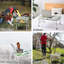 Table de camping pliante portable Pinic Table réglable réglable en aluminium pliable avec poignée de transport