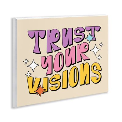 Retro Trust Your Visions Wall Plaque Art by Ahmed Sayeh Hussein