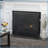 Fire Screen | Elmer Modern Single Panel Iron Fireplace Screen | Black | Iron