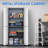 71" Lockable Heavy Duty Metal Storage Tool Cabinet W/ 2 Adjustable Shelves-1608665171