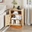 Nightstand With Charging Station And LED Lights-69794662