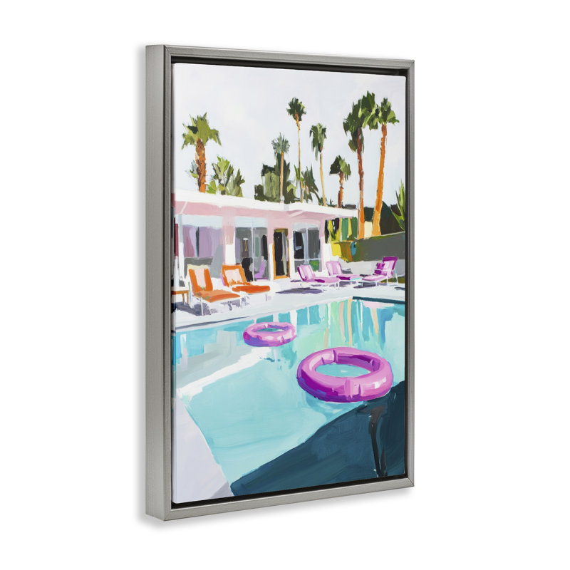 Cadre flottant Palm Springs, 31 x 21, Lustre Grey Floater Framed