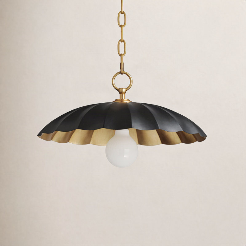 Granduca 1 - Light Gold Single Pendant, Black