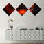 « red galactic nebula on black », impression à multiples images sur toile