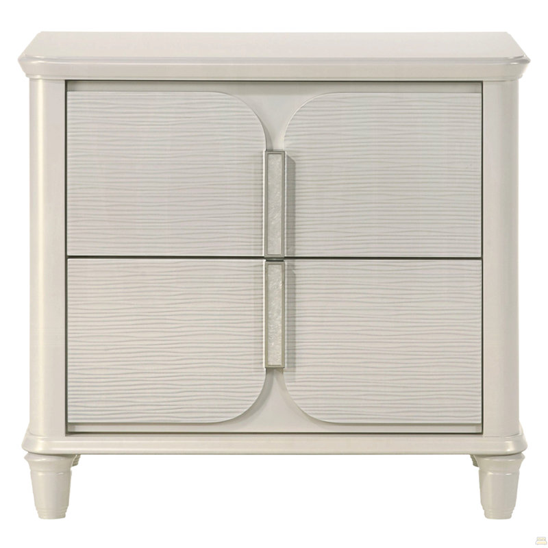 Table de chevet de meuble de chambre en bois à 2 tiroirs 1Pc