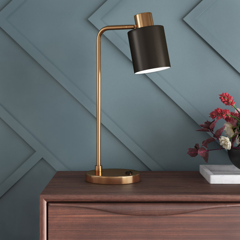 Khambrel Metal Desk Lamp, Brass