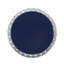 Table de bout moderne - métal bleu marine, cadre en fer découpé, l 16,48 po x P 16,48 po 19,99 h, aucun assemblage requis