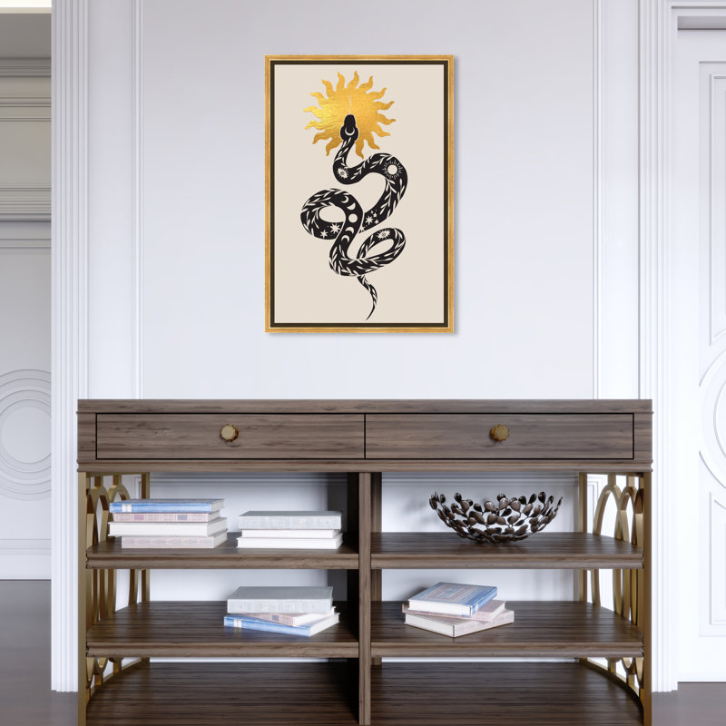 «Apollo's Snake», impression sur toile encadrée, H 16 po x l 24 po, Cadre doré