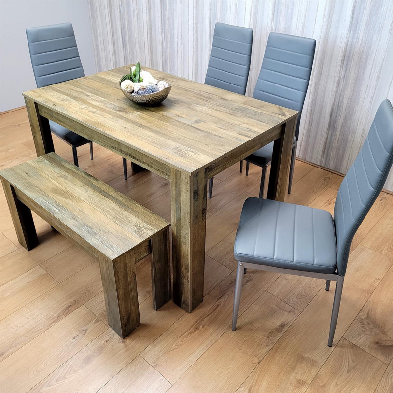 Riott 6 - Person Dining Set, Grey