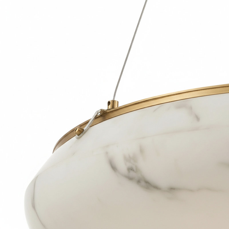 Suspension circulaire DEL Gyanna, 71.25" H x 23.75" W x 23.75" D, Aged Brass, 4200 lm, 56 Watts