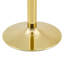 Table basse ronde de luxe légère avec plateau en verre trempé, piédestal en métal doré de 27,5 po-129875501
