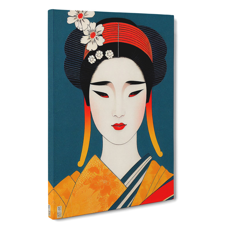 Face Of A Geisha No.3 - Wrapped Canvas Print, 50cm H x 35cm W