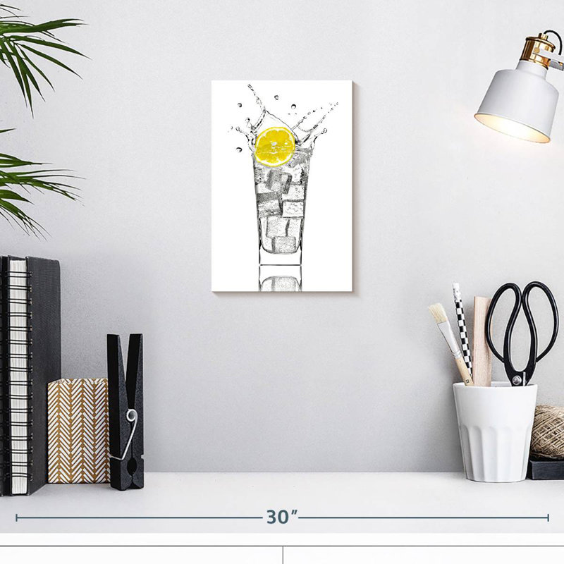 Yarlin Lemon Soda Water, 12" H x 8" W
