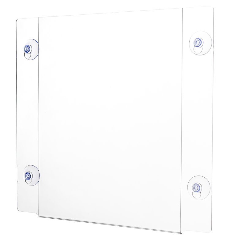 Porte-enseigne acrylique de fenêtre, H 11 po x l 8,5 po x P 0,12 po