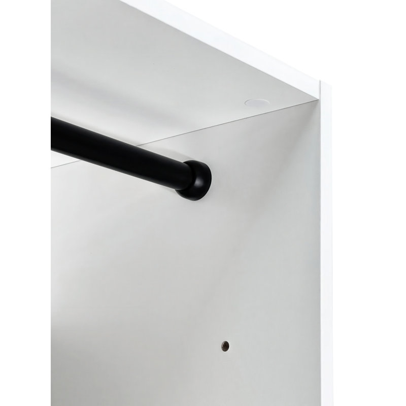 Garde-robe en bois blanc 32 po avec deux tringles Prosper