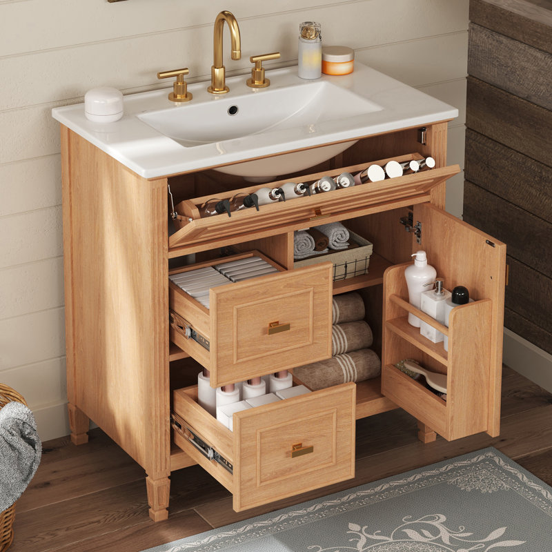  Meuble-lavabo autoportant avec tiroirs 30 po
