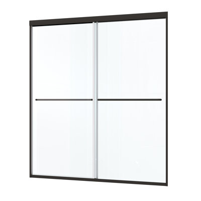 Bypass Shower Door, Sliding Door, With 1/4" Tempered Glass 50-54"X70"