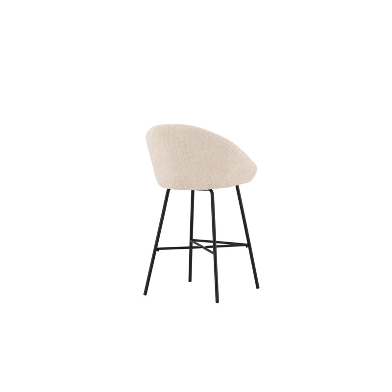 Seda Upholstered Velvet Bar Stool with Steel Frame