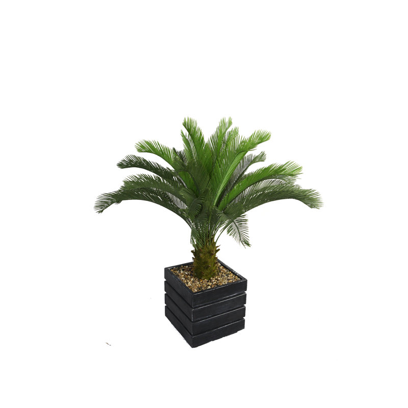 Palmier artificiel en pot 54 po Panama, Noir