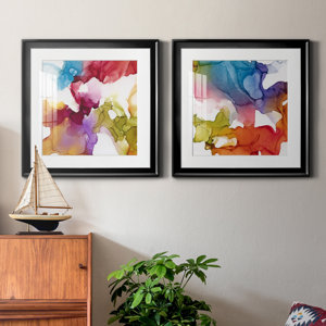 Spectrum Colors I - 2 Piece Picture Frame Graphic Art Set