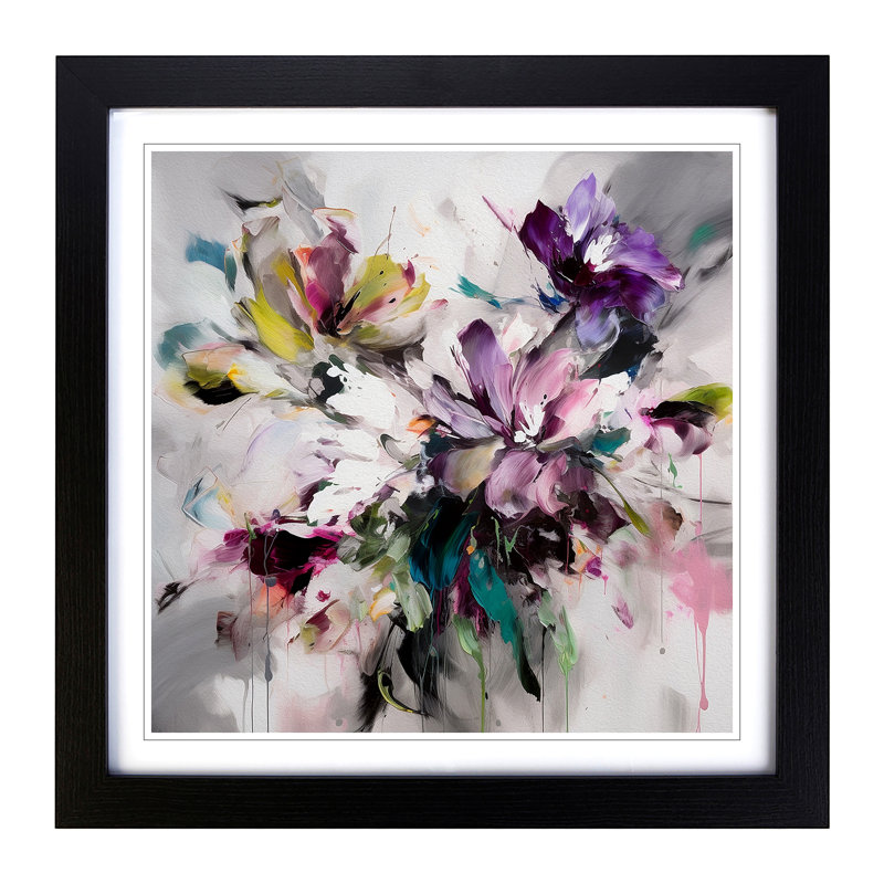 Single Picture Frame Print on Wood, Black