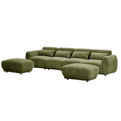 Upholstered U-Shaped Sectional Reversible