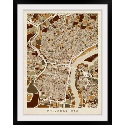 «Philadelphia Pennsylvania Street Map» par Bellen, impression