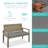  2-Person Outdoor Wicker Bench Garden Patio Porch Furniture W/ 700Lb Capacity - Cement Gray/Taupe-799586812-799586808