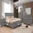 Transitional Style Gray Finish 1Pc Chest English Dovetail Drawers Hanging Pulls Bedroom Furniture-518314399