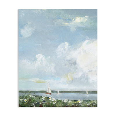 Toile de bord de mer sous les nuages, conception de Sally Swatland