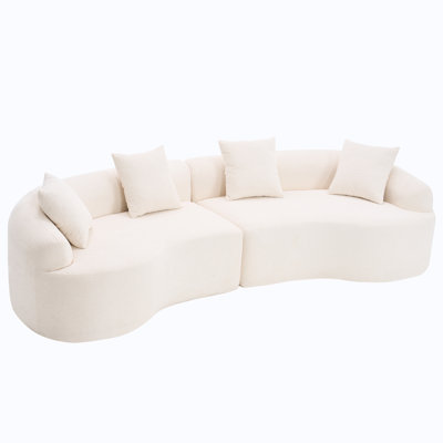 Home 4 Seat White Chenille - 30D Sponge, 60 Hardness, Quality Craftsmanship Fabric For Apartment Seater With Full 30D, And Design Pets