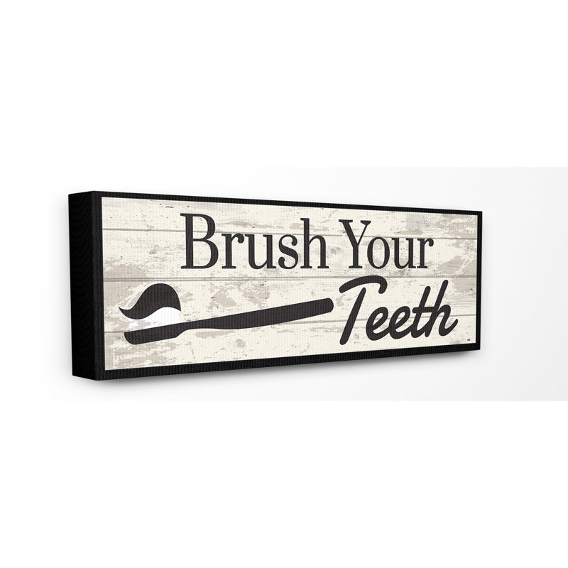 Brosser les dents, Toile, H 13 po x l 30 po x P 1,5 po