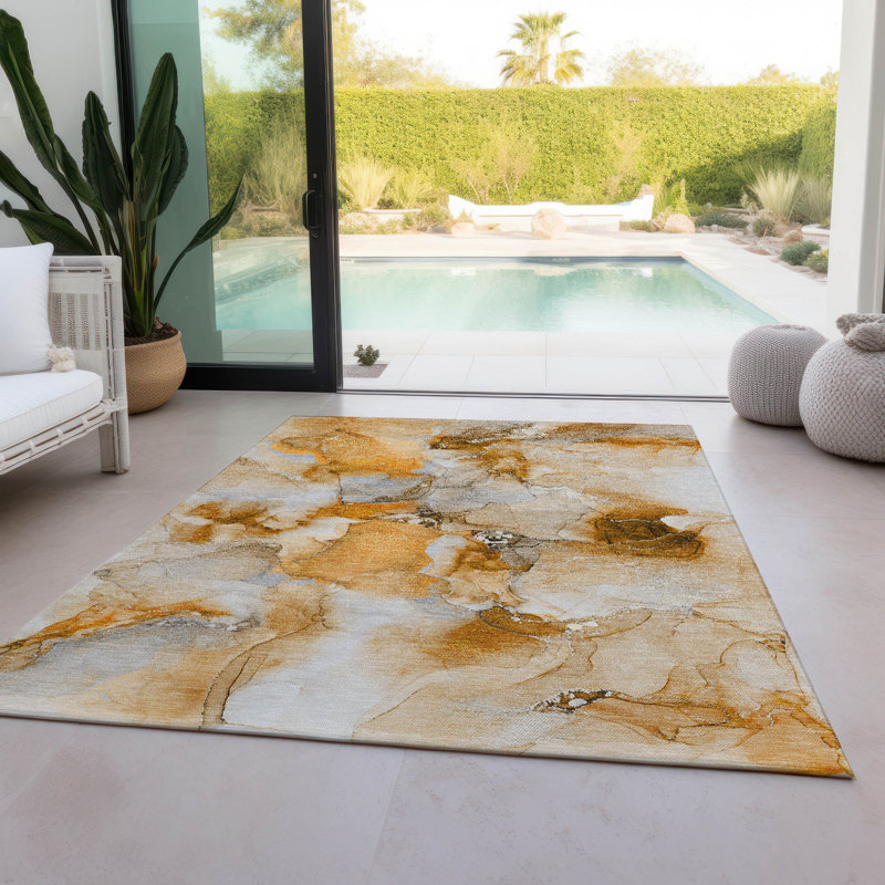 Tapis intérieur / extérieur Kinslee, Rectangle 8 pi x 10 pi