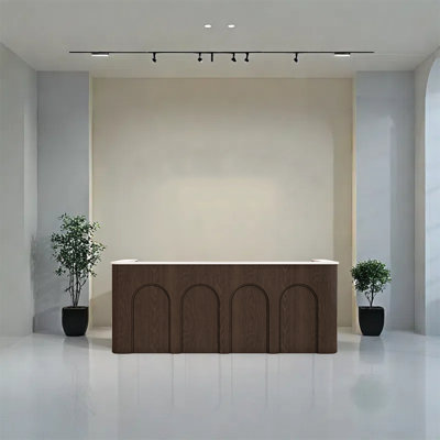 Vintage Style Front Desk, Checkout Counter & Computer Desk – Timeless Elegance and Practical Design for Offices, Retail Stores, and Commercial Spaces