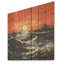 Tangerine Skies Ocean Waves IV - Coucher de soleil côtier sur bois-927968533