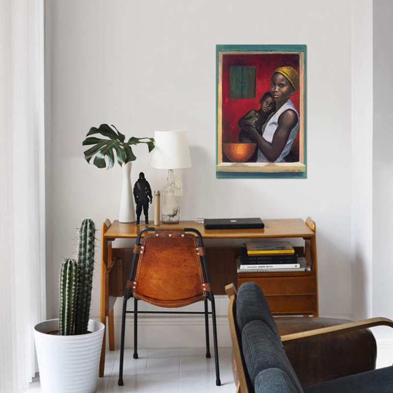 « through the window », reproduction sur toile, H 12 po x l 8 po x P 0,75 po, Toile tendue, Pas de tapis