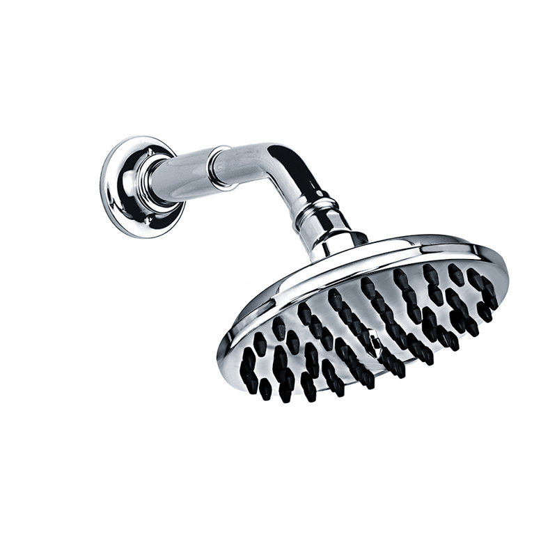 Pomme de douche réglable 6 po Rose, Nickel brossé